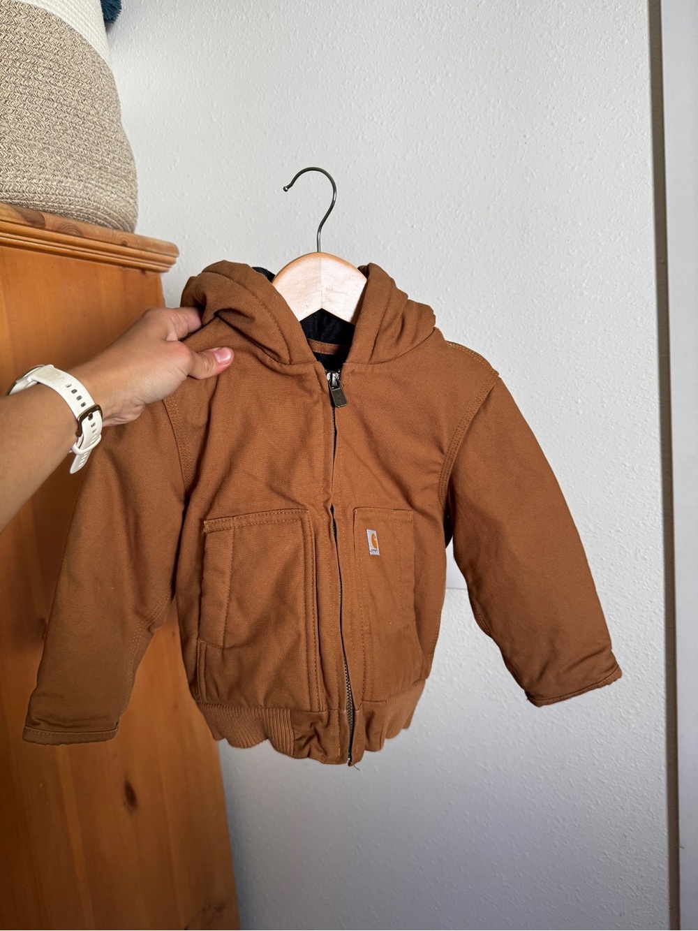 Carhartt Brown Kids Hooded Zip Jacket